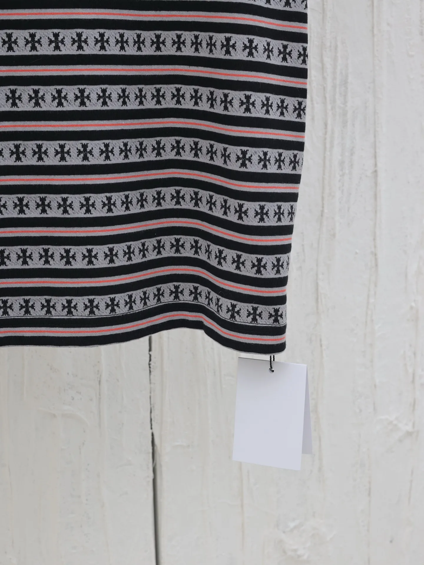 🅿️290 Come Hearts*/Cro Hearts 25 spring and summer new yarn-dyed all-over printed striped knitted round neck short sleeves Size: S/M/L